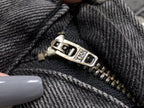 Black & White Cross Patch Fleurknee Dark Grey Jeans™