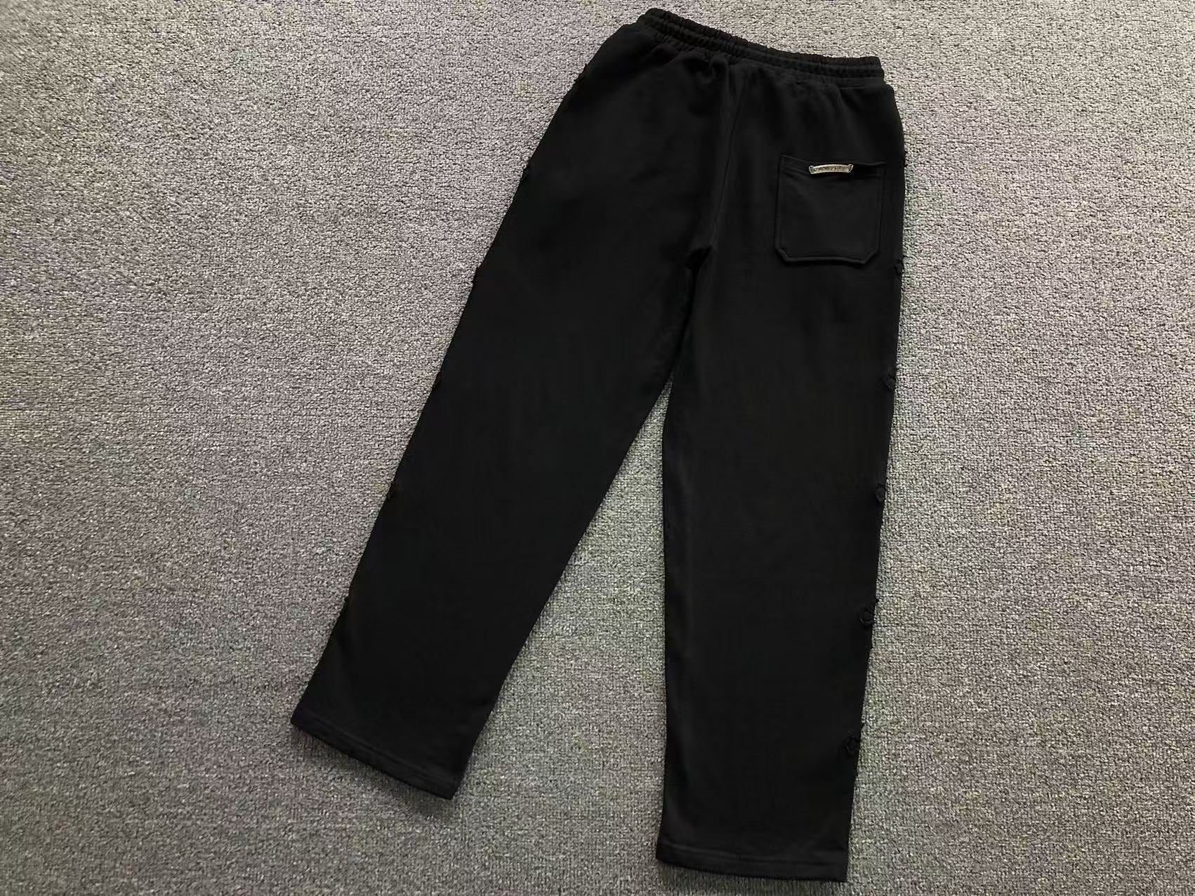 Black Cross Baggy Black Sweatpants™
