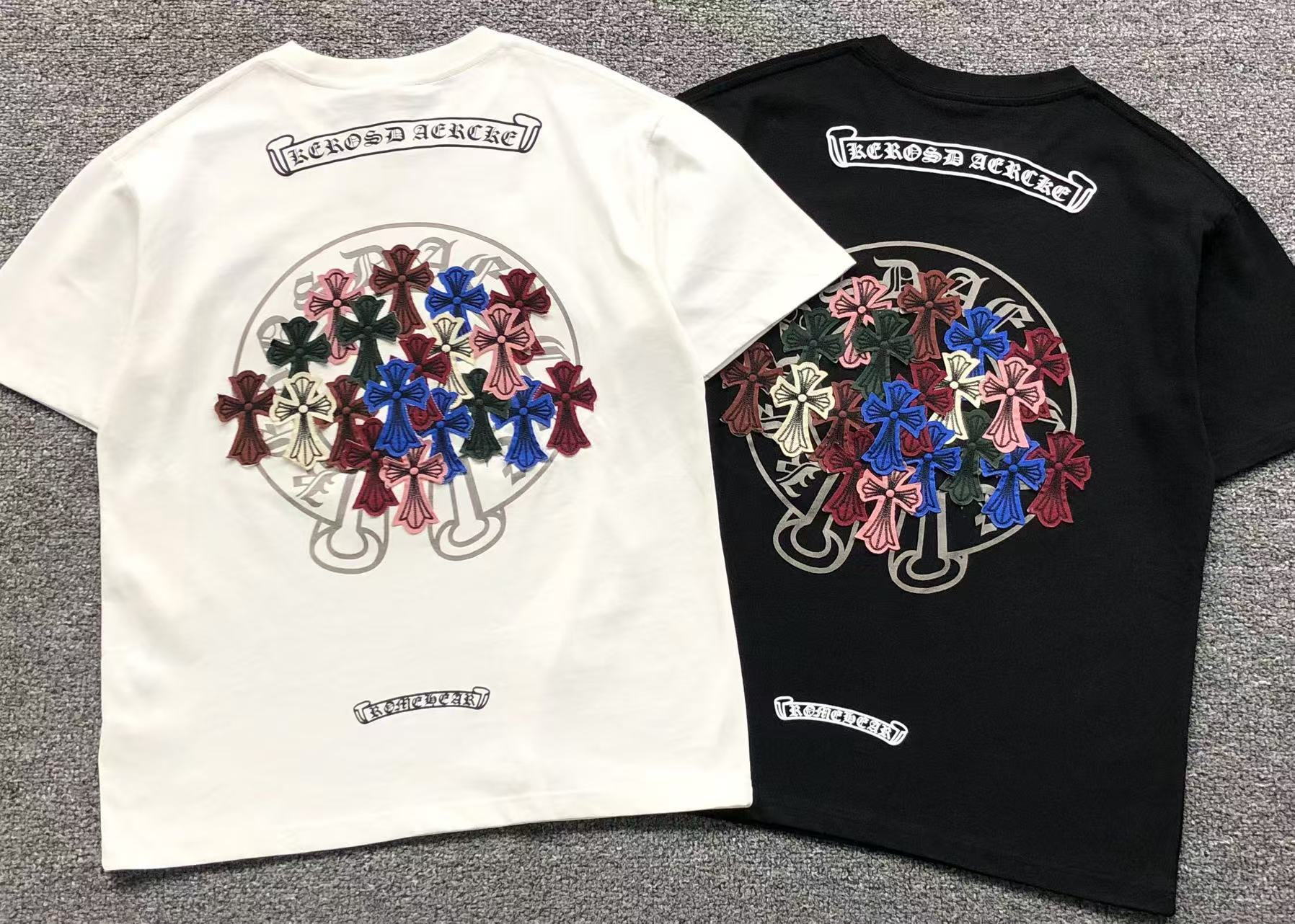Multicolor Leather Cross Patch T-Shirt™