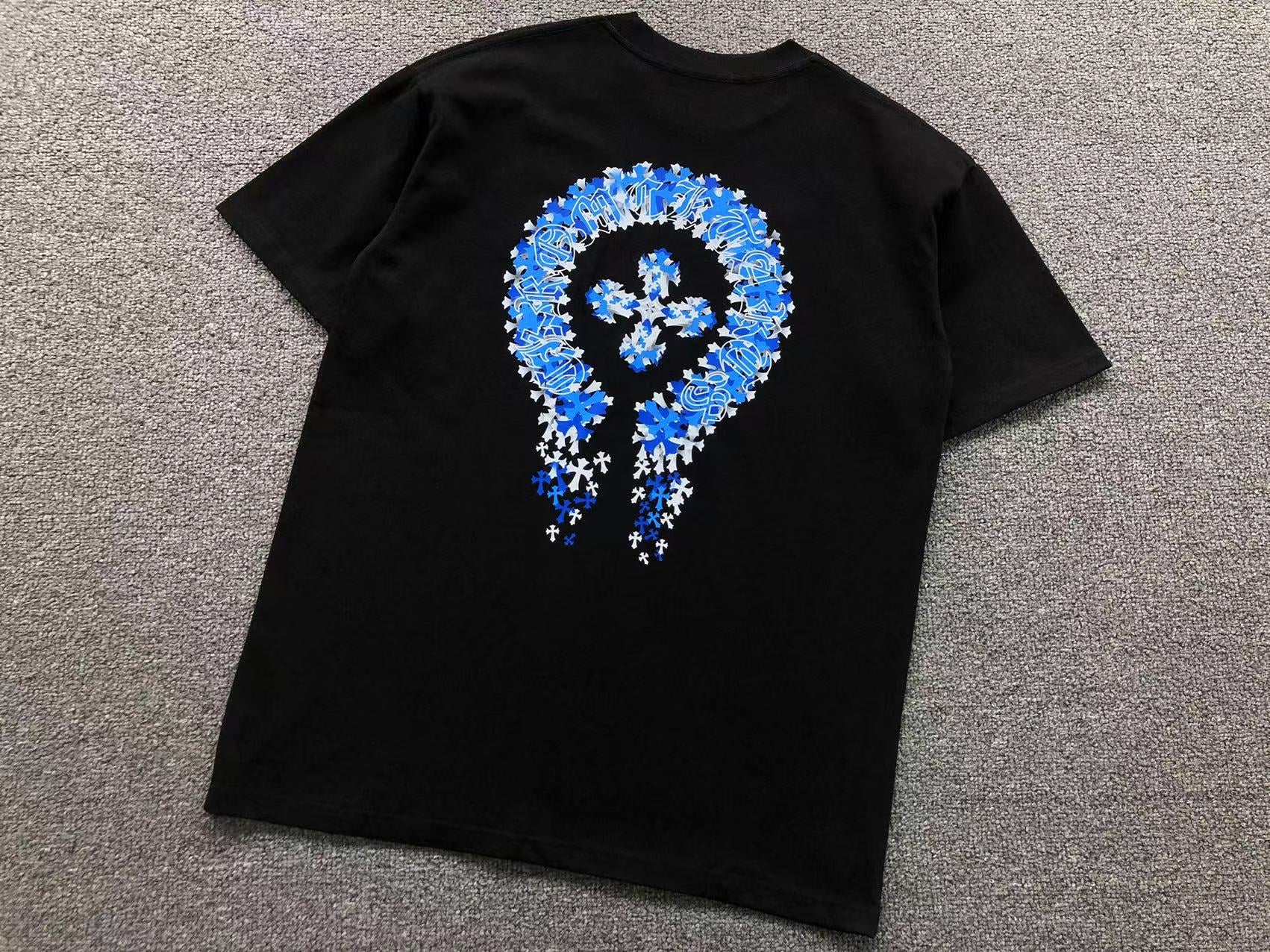 Blue Stacked Crosses Horseshoe Logo T-Shirt™