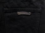Blue & Light Blue Cross Patch Black Denim Jeans™