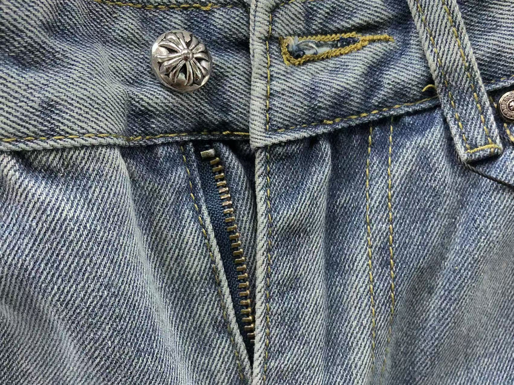 Black & White Cluster Cross Patch Denim Jeans™