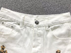 Mattyboy Leopard Cross Patch White Jeans™