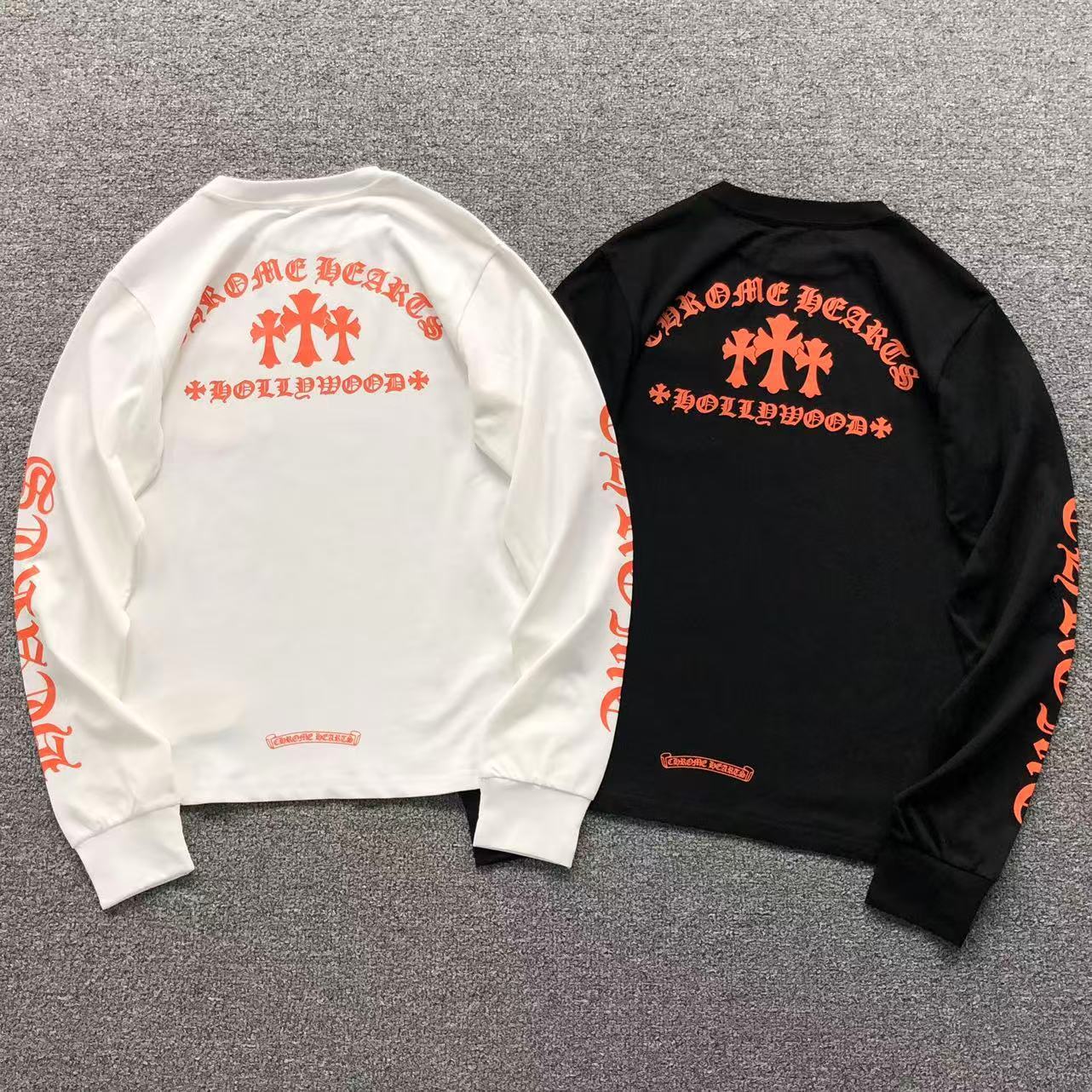 Hollywood Orange Triple Cross White/Black Long Sleeve™