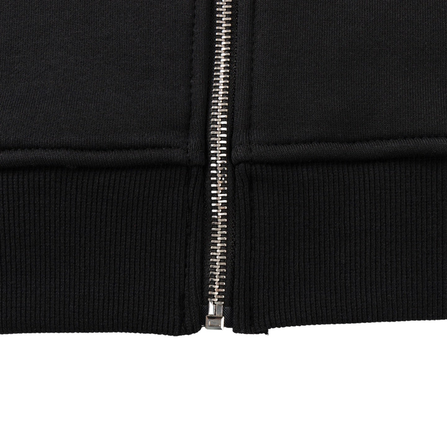 Leather Horse Shoe Logo Black Full Zip Hoodie™