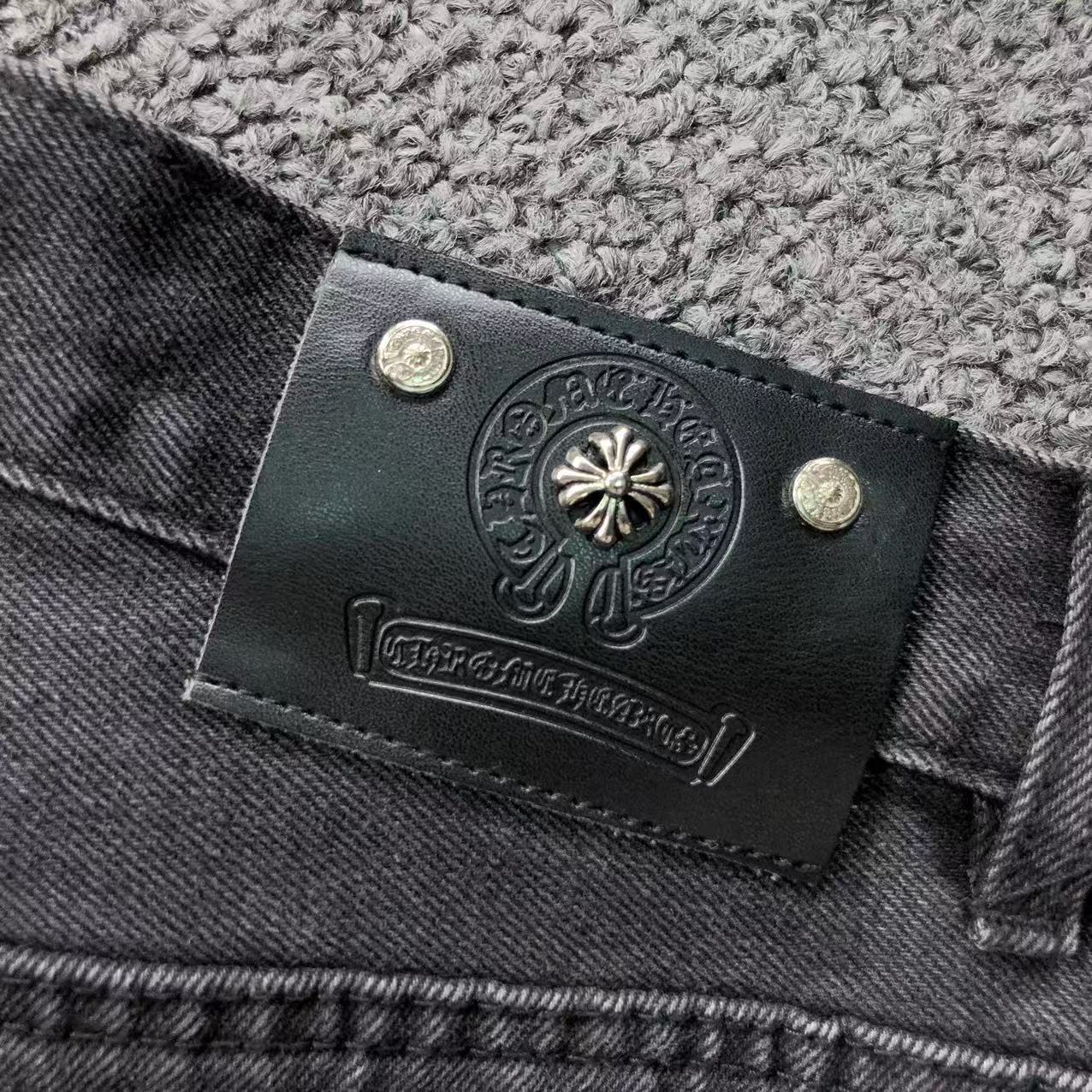 Blue Cross Patch Black Baggy Jeans™