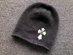 Leather & Metallic Cross Knit Beanie™