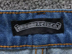 Stacked Black Cross Patch Baggy Denim Jeans™