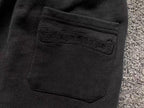 Torn Fabric Metallic Crosses Black Sweatshorts™