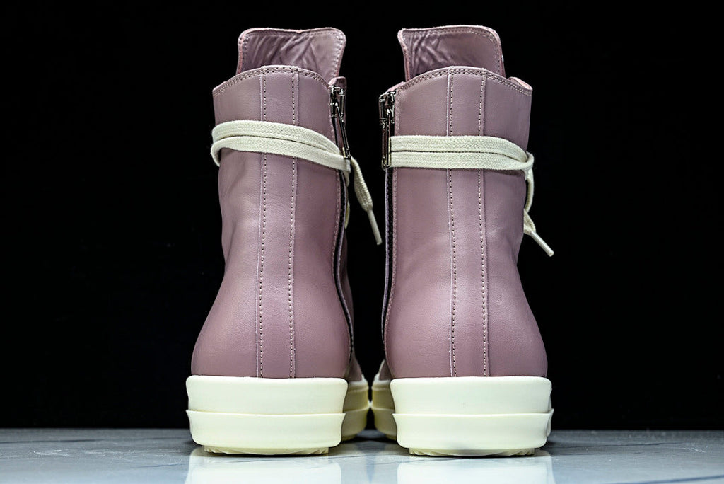 High Top Geobasket Dusty Pink Leather Shoes
