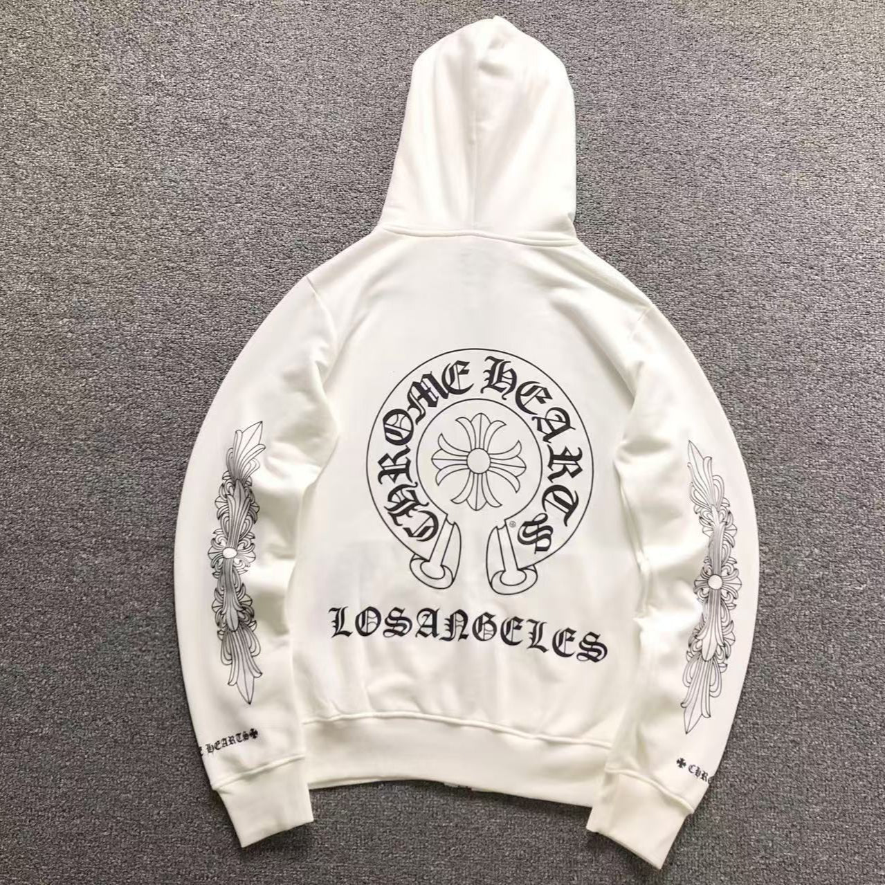 Horseshoe Los Angeles White Full Zip Hoodie™