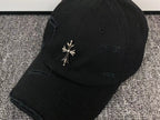 Metallic Cross Torn Fabric Baseball Cap™