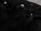 Yellow Cross Patch Black Denim Jeans™