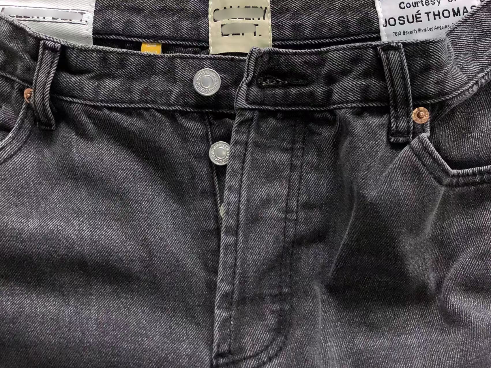 Black Cross Patch Two-Tone Grey Jeans™