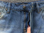 Stacked Black Cross Patch Baggy Denim Jeans™