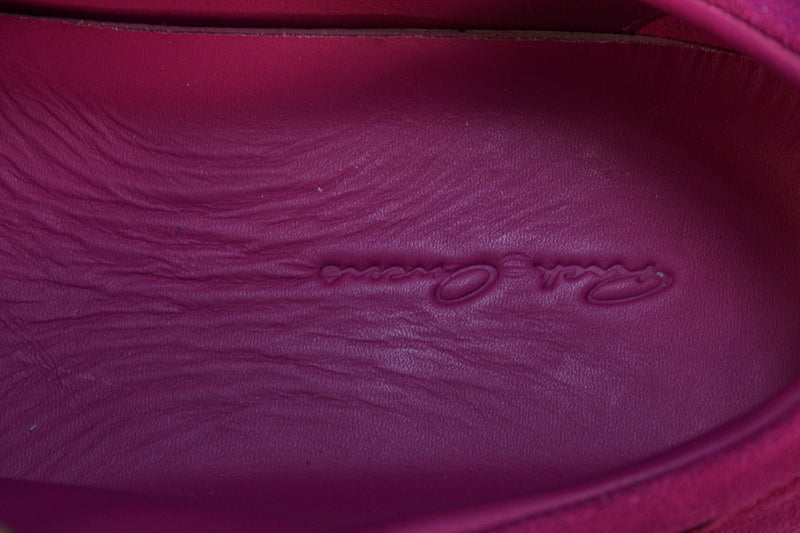 EDFU Vintage Sneaks "Velour Suede Hot Pink Milk White"