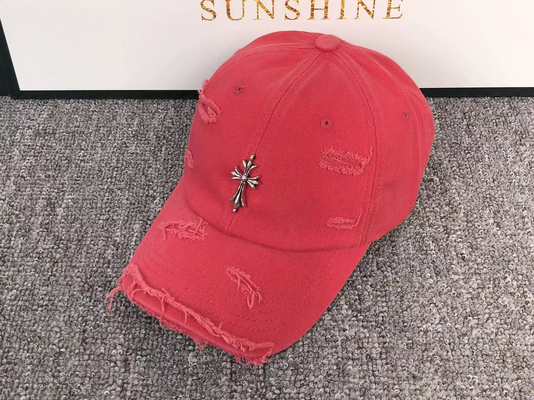 Metallic Cross Torn Fabric Baseball Cap™