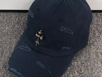 Metallic Cross Torn Fabric Baseball Cap™