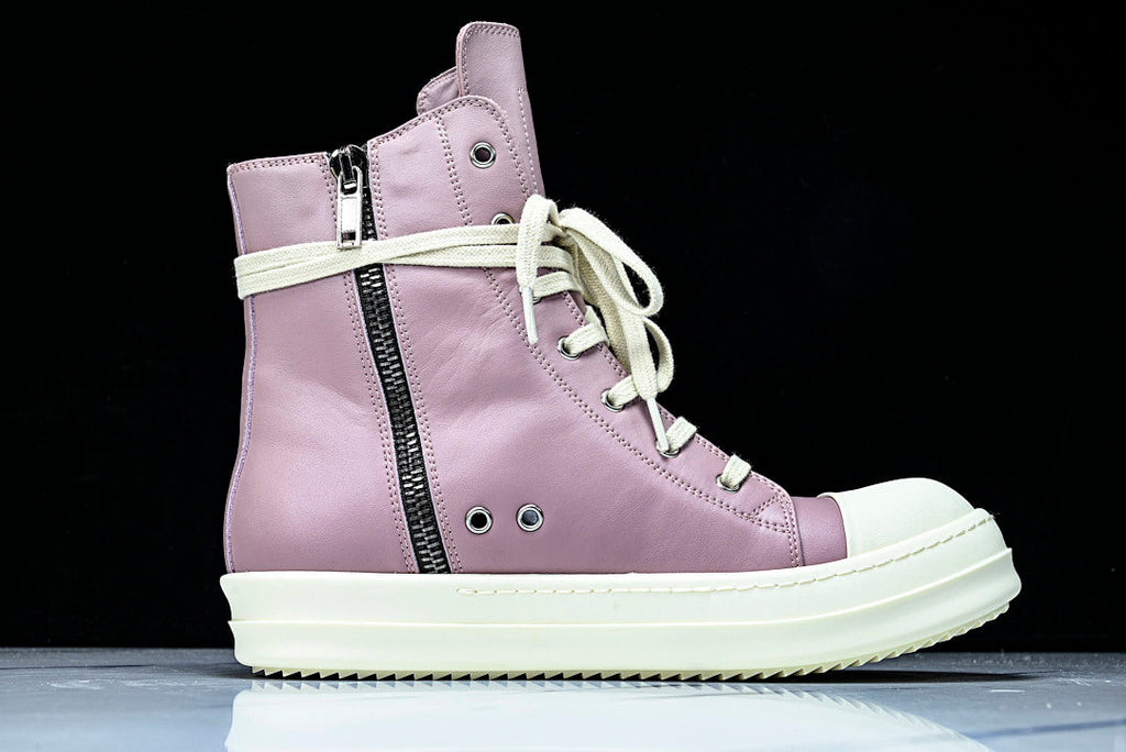 High Top Geobasket Dusty Pink Leather Shoes