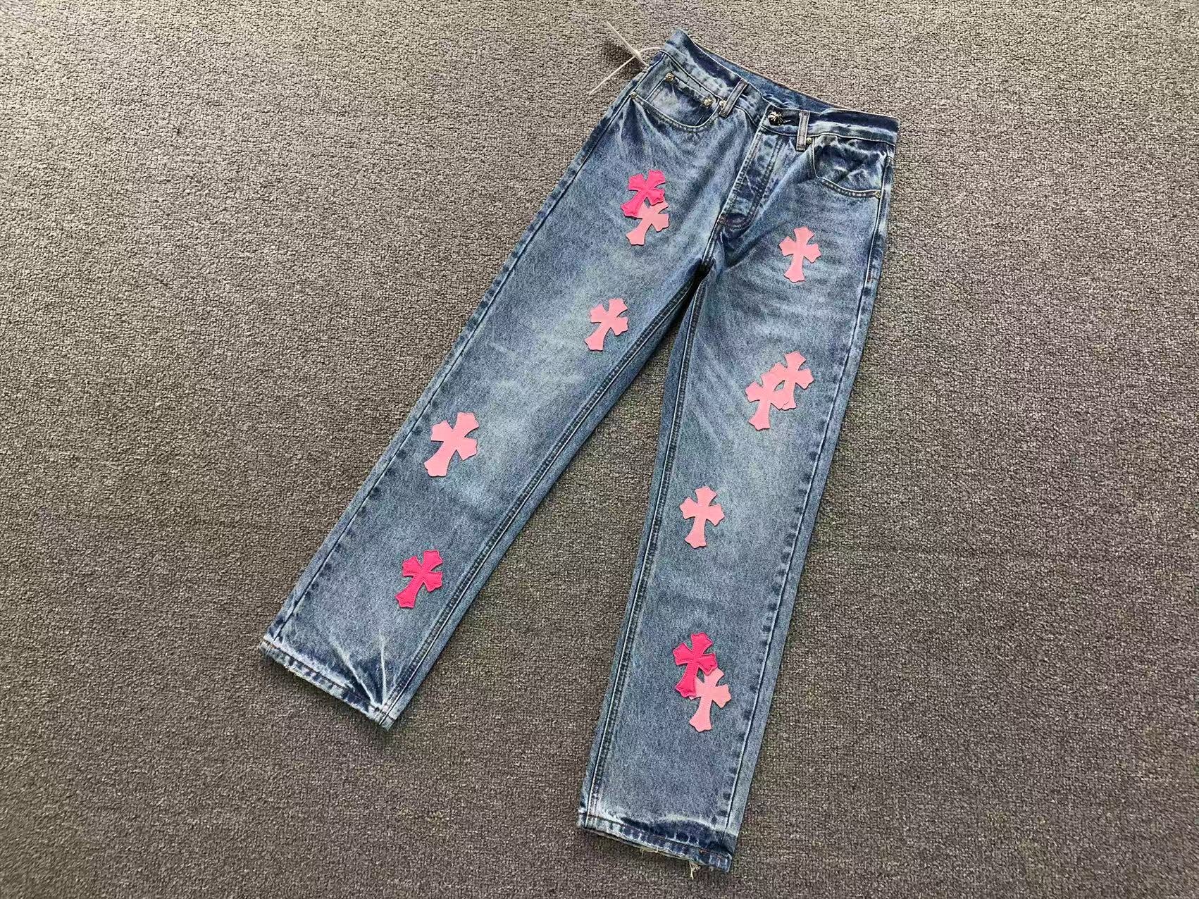 Pink Cross Patch Denim Jeans™