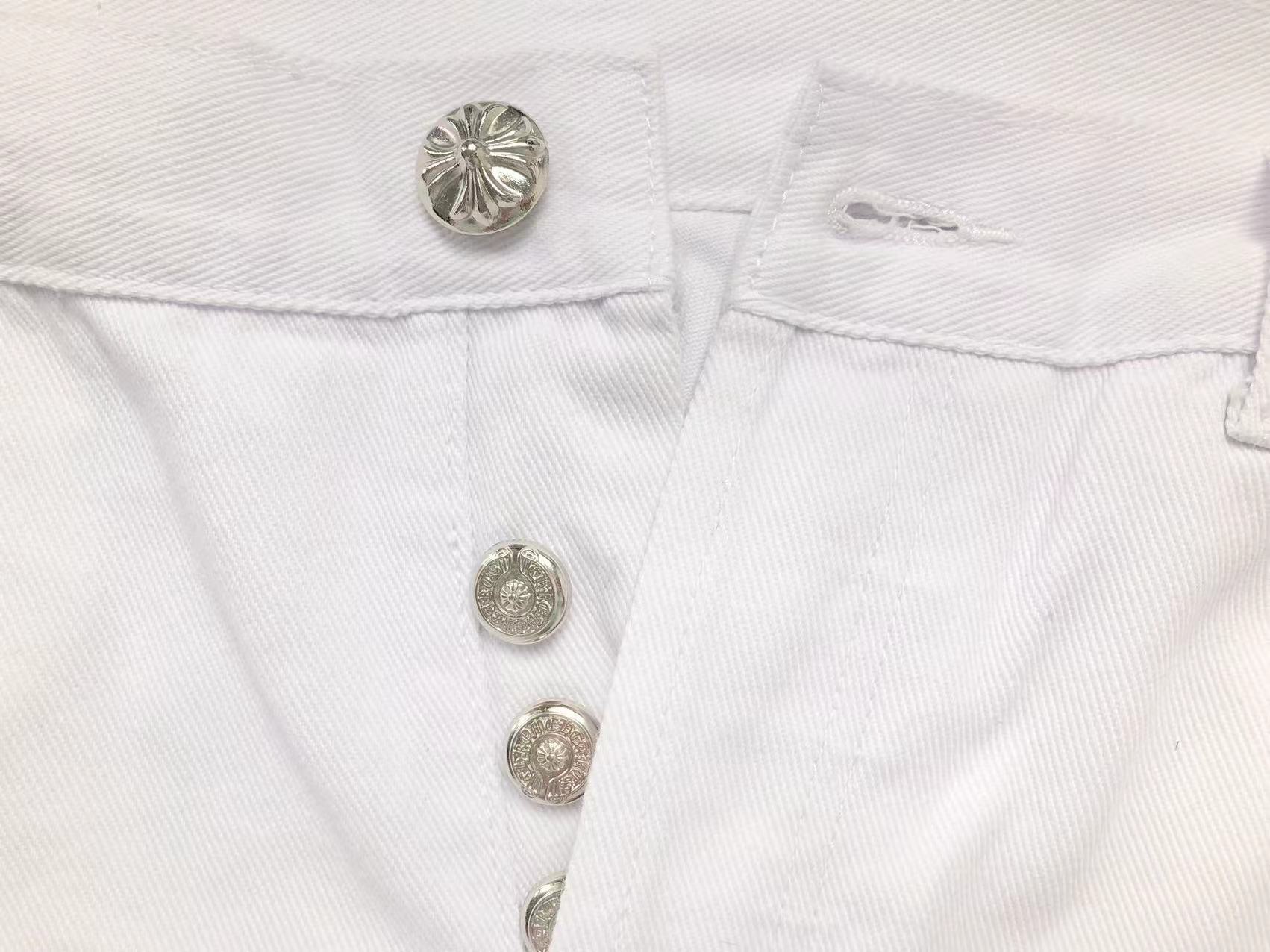 Green & Zebra Cross Patch White Jeans™