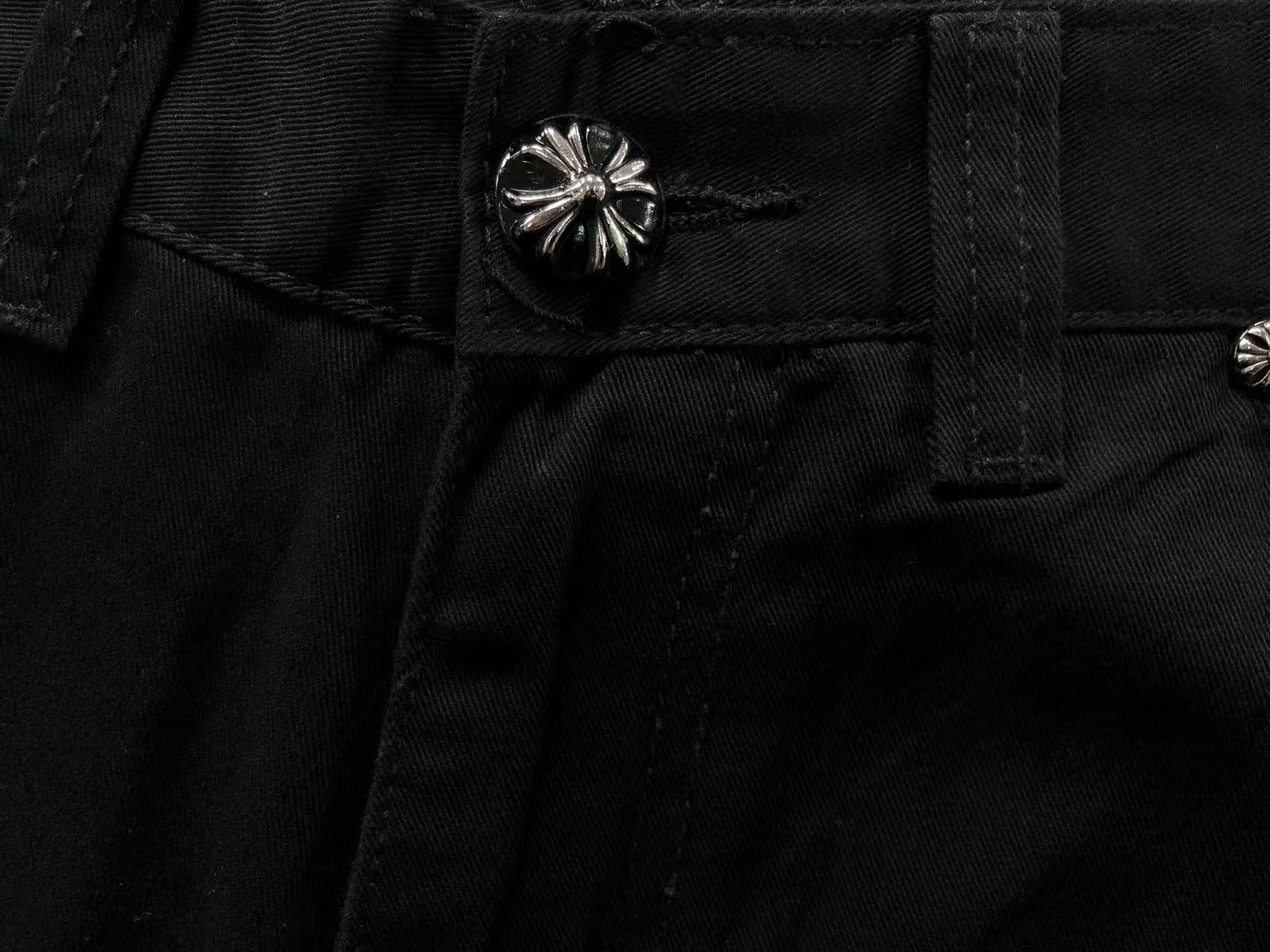Black & Leopard Cross Patch Black Carpenter Pants™