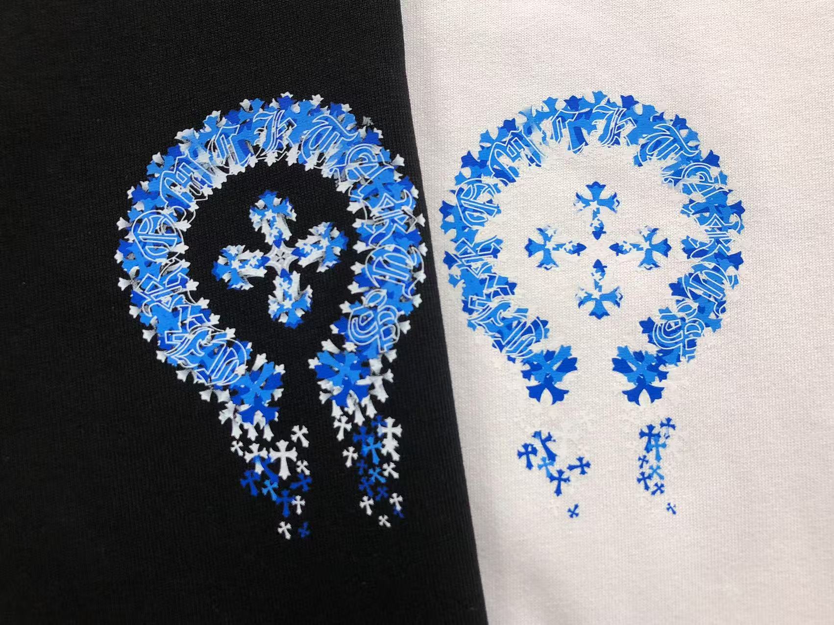 Blue Stacked Crosses Horseshoe Logo T-Shirt™