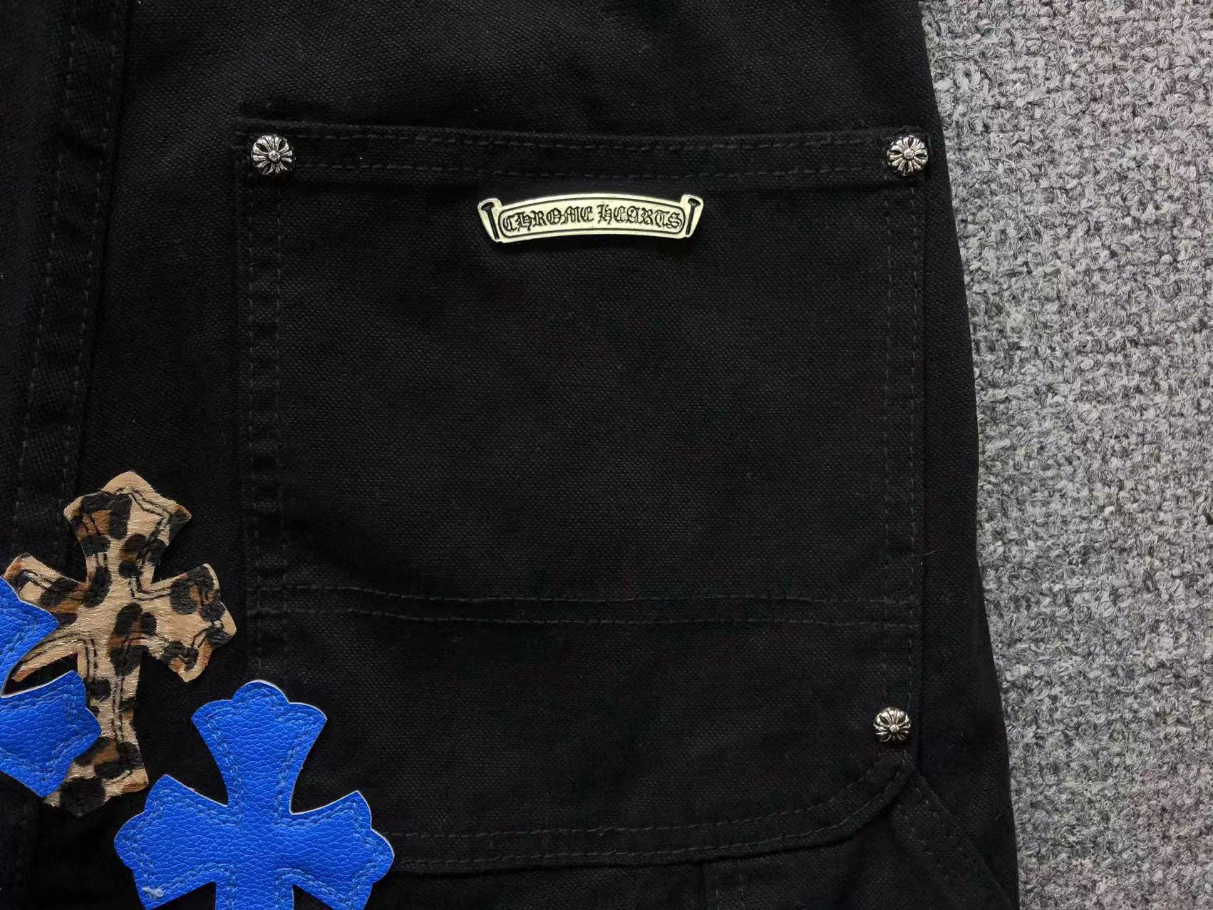 Blue & Leopard Cross Patch Carpenter Pants™
