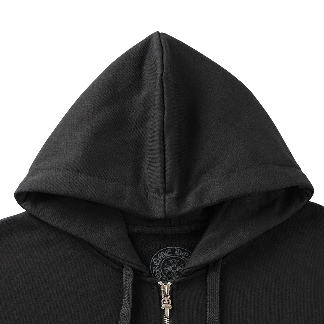 Horseshoe Logo Black Full Zip Hoodie™