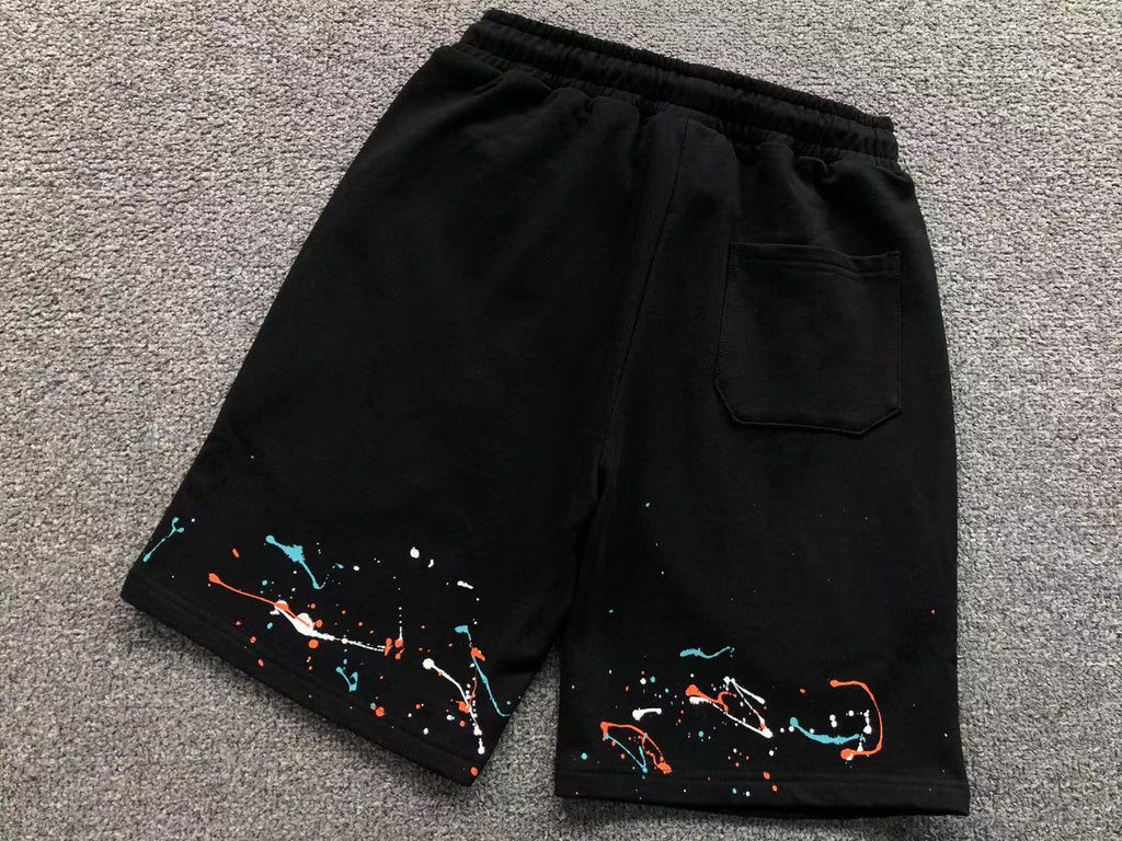 Horse Shoe Logo Paint Drip Black Sweatshorts™