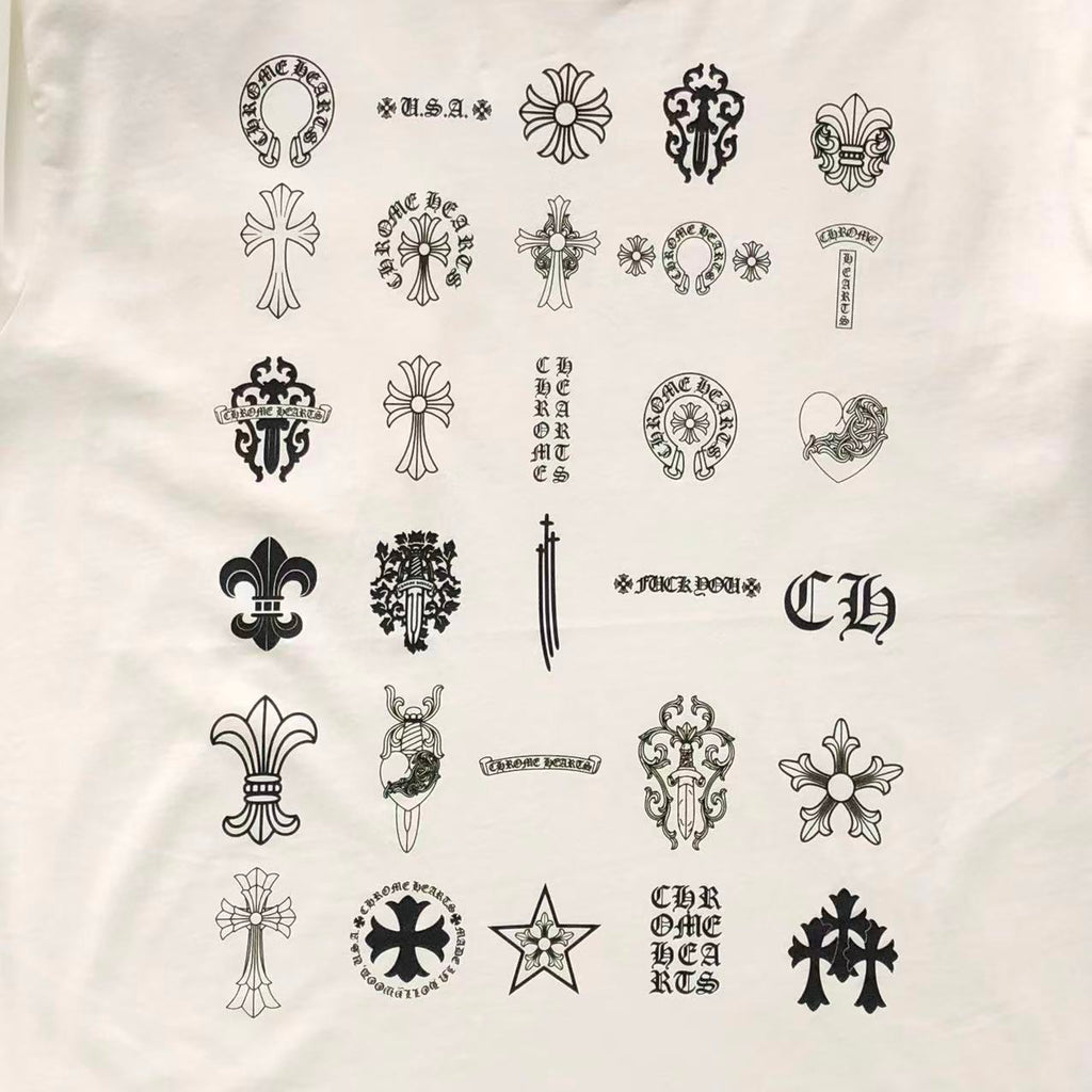 Gothic Symbols White/Black T-Shirt™