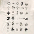 Gothic Symbols White/Black T-Shirt™