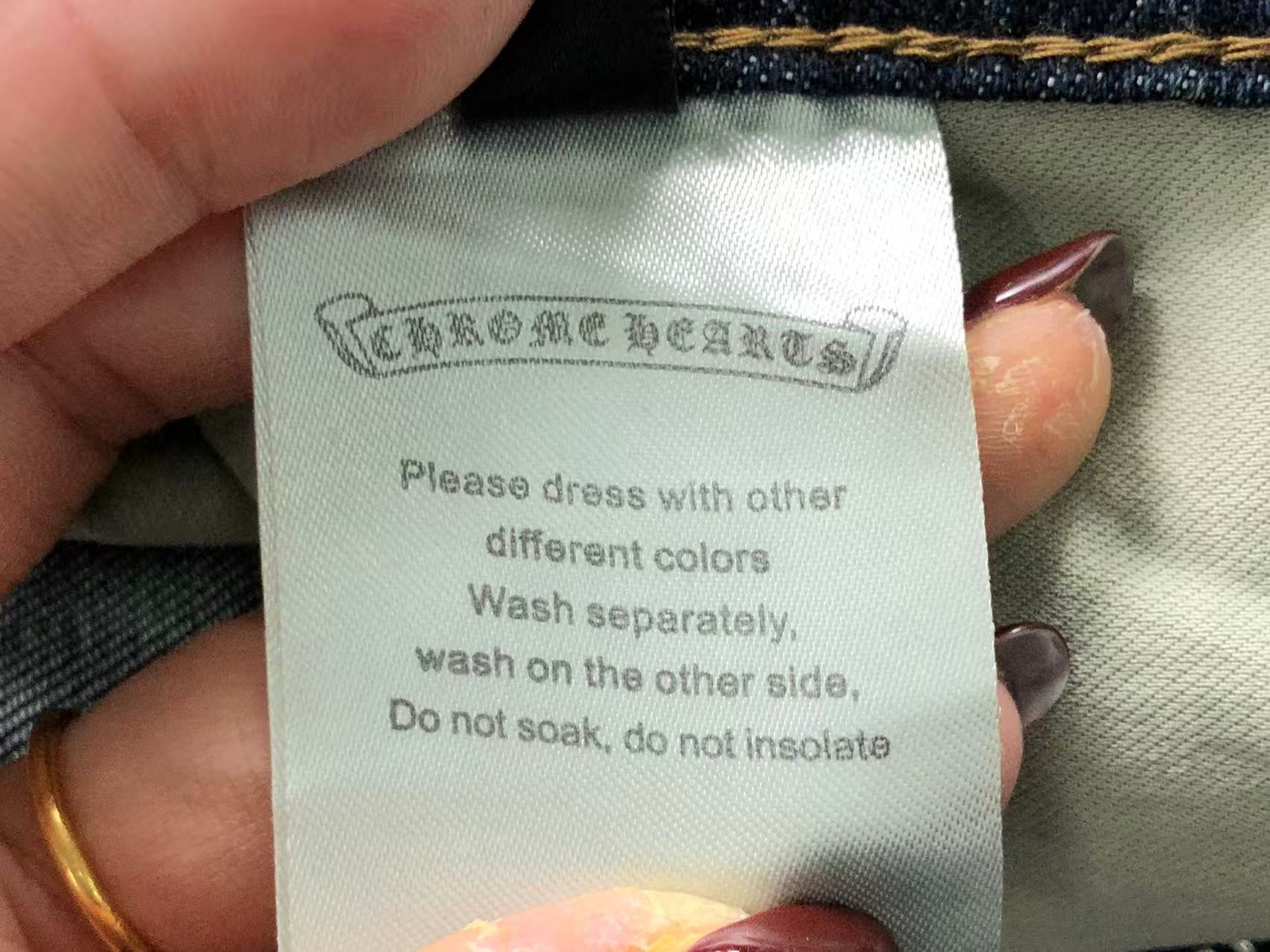 Blue & Purple Cross Patch Baggy Jeans™