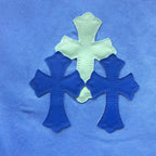 Blue & Light Blue Cross Patch Light Blue Jeans™