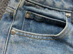 Faded Black Cross Patch Light Denim Baggy Jeans™