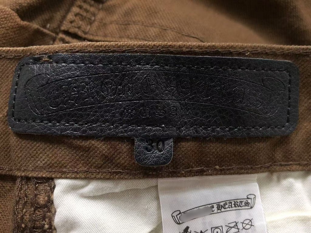 Black & Orange Cross Patch Brown Carpenter Pants™