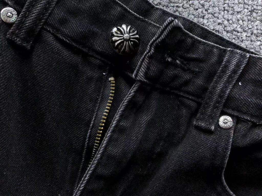 Pink Cross Patch Black Denim Jeans™