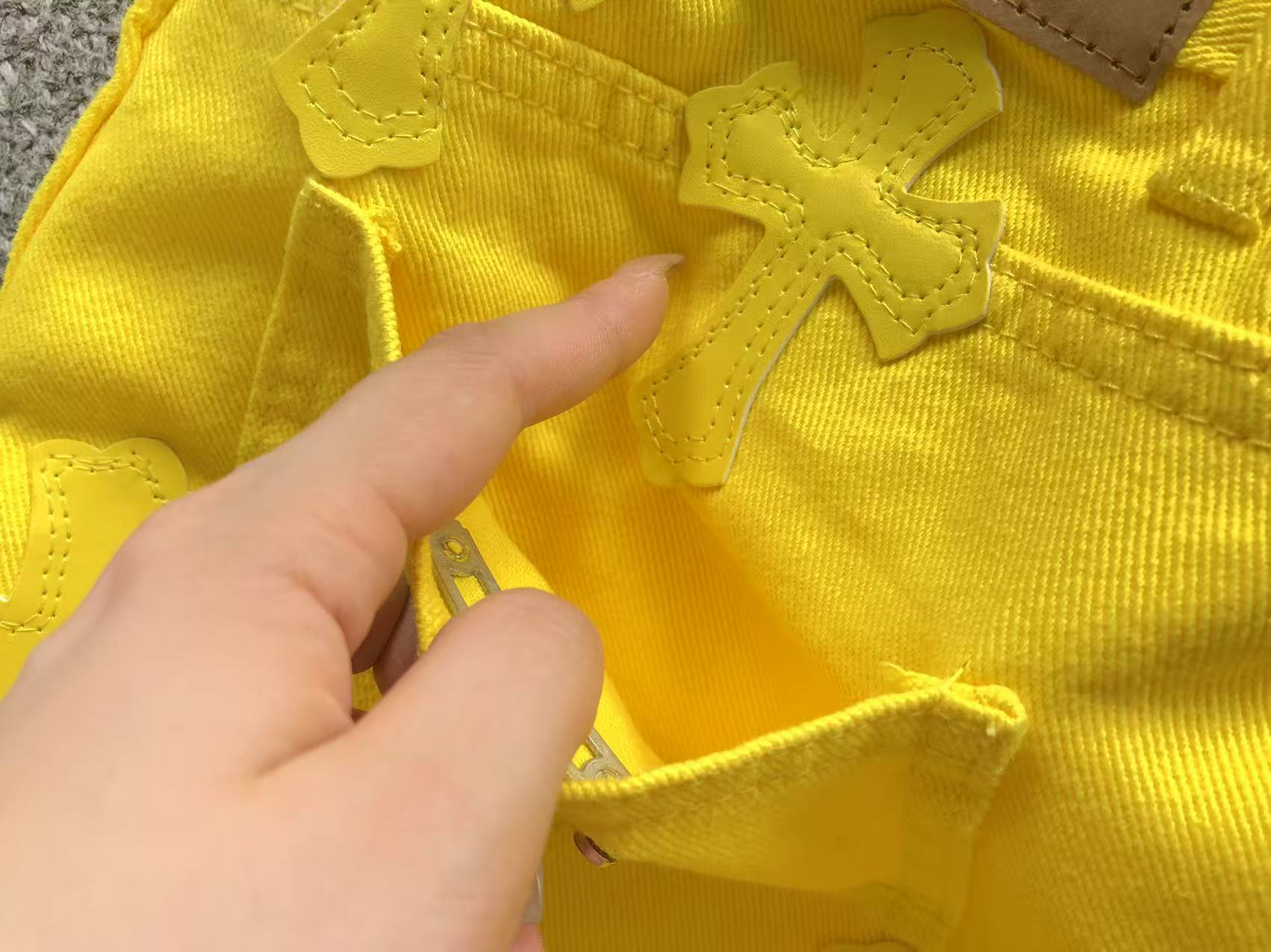 Yellow Cross Patch Yellow Denim Jeans™