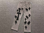 Black Cross Patch Grey Denim Jeans™