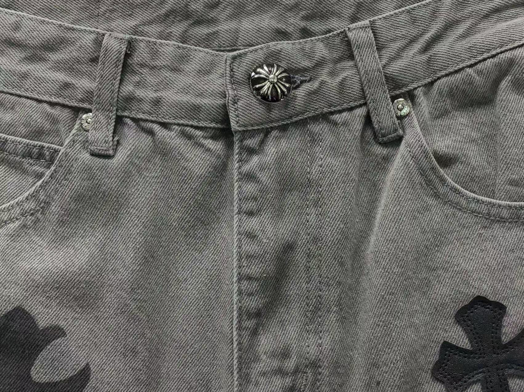 Purple & Black Cross Patch Mixed Graphic Denim Jeans™