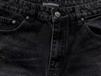 Black & Pink Cross Patch Baggy Black Jeans™