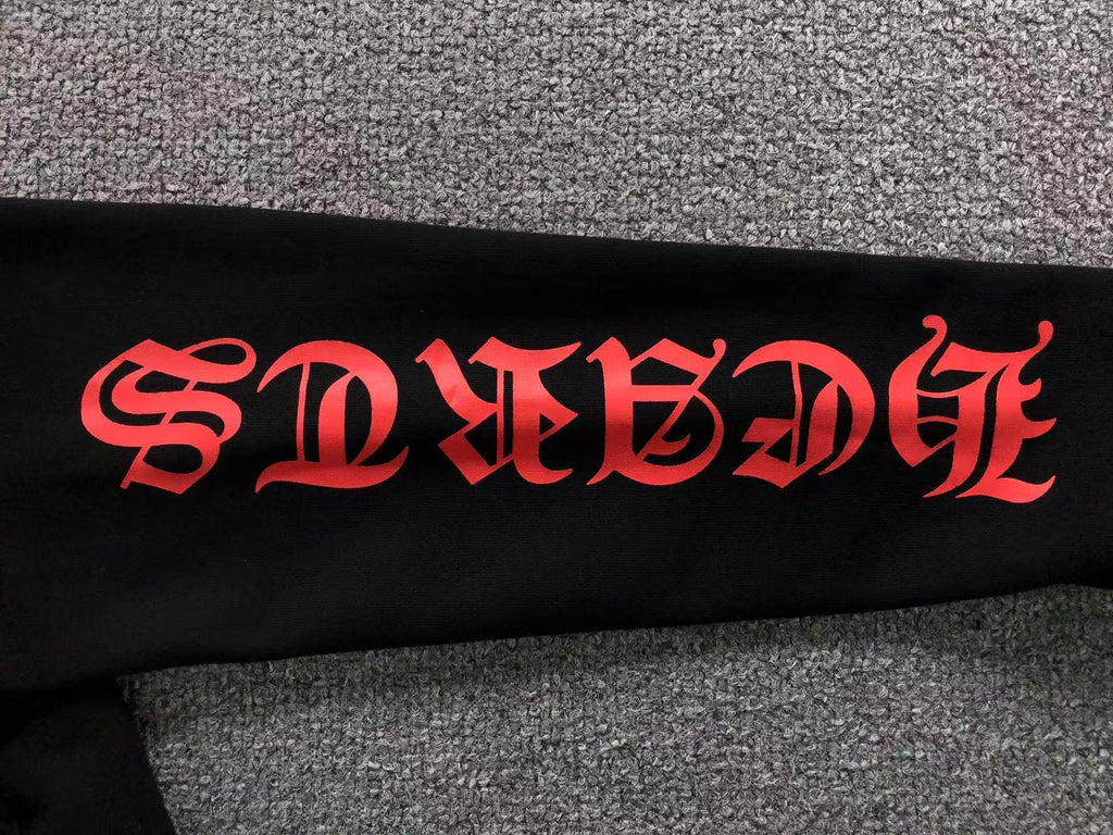 Red Cross Emblem Black Full Zip Hoodie™