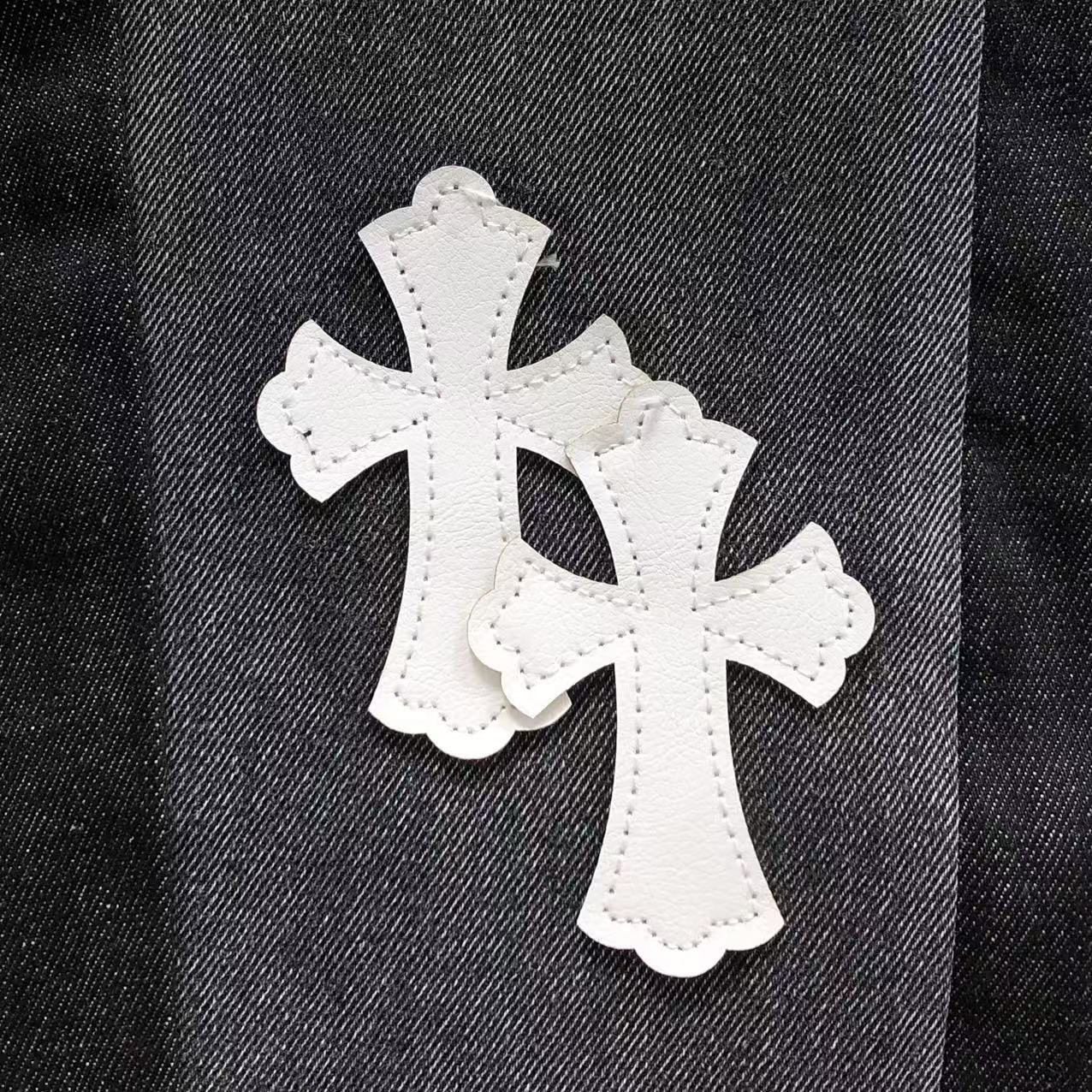 White Cross Patch Two-Tone Grey Jeans™