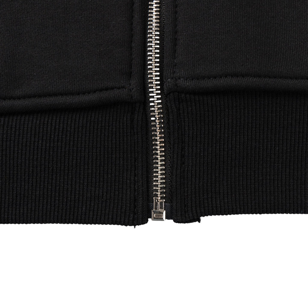 Typography Logo Black Full Zip Hoodie™