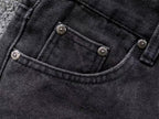Mixed Blue Cross Patch Dark Grey Denim Jeans™
