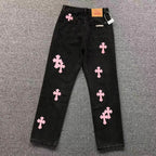 Pink Cross Patch Black Denim Jeans™