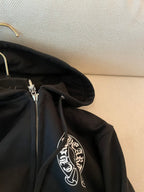 Horse Shoe Logo Women's Cropped Black Hoodie™