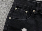 Black White Grey Cross Patch Black Denim Jeans™