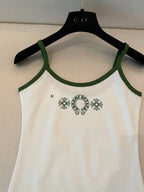 Green Horse Shoe Logo White Women's Tank Top™
