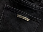 Red White & Black Cross Patch Black Denim Jeans™